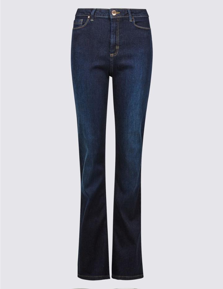 Marks & Spencer Sculpt & Lift Roma Rise Slim Boot Cut Jeans Indigo