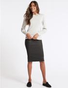 Marks & Spencer Spotted Pencil Skirt Black Mix