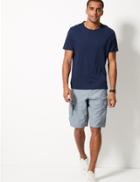 Marks & Spencer Cotton Rich Trekking Shorts With Stormwear&trade; Mid Blue