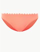 Marks & Spencer Scallop Trim Hipster Bikini Bottoms Coral