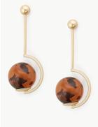 Marks & Spencer Ball Drop Earrings Brown Mix