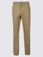 Marks & Spencer Tailored Fit Pure Cotton Chinos Putty
