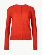 Marks & Spencer Textured Twinset Cardigan Bright Red