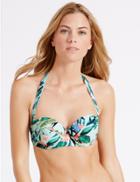 Marks & Spencer Printed Multiway Bikini Top B-e Mint Mix