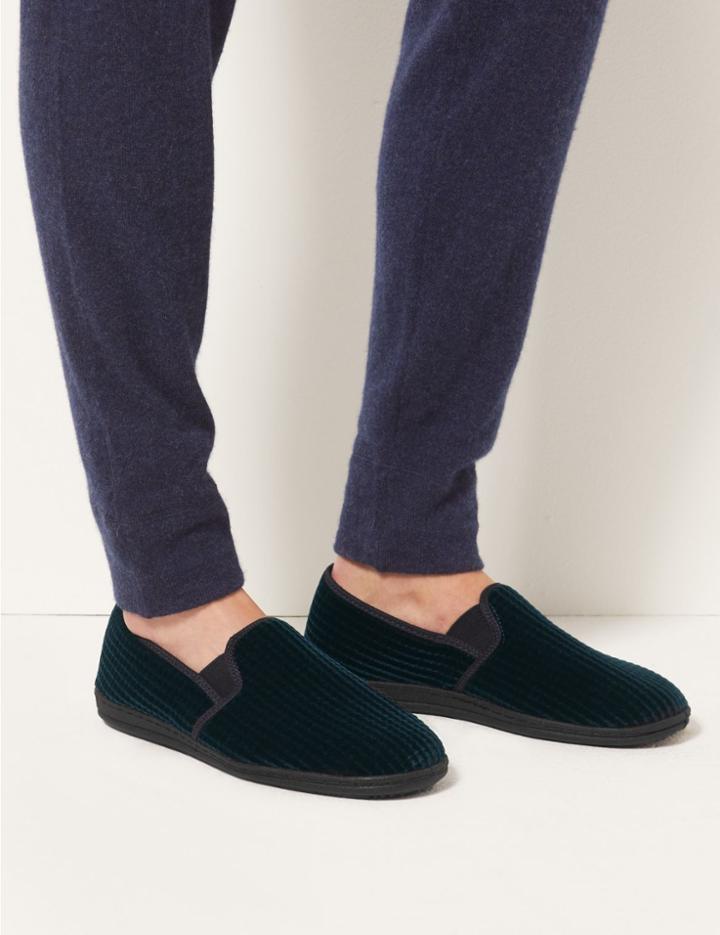 Marks & Spencer Corduroy Slippers With Freshfeet&trade;