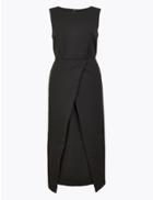 Marks & Spencer Tailored Waisted Midi Dress Black C