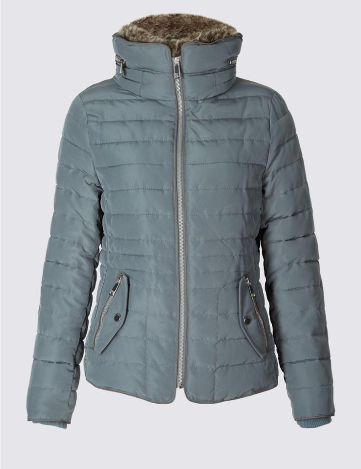 Marks & Spencer Padded Jacket With Stormwear&trade; Ice Blue