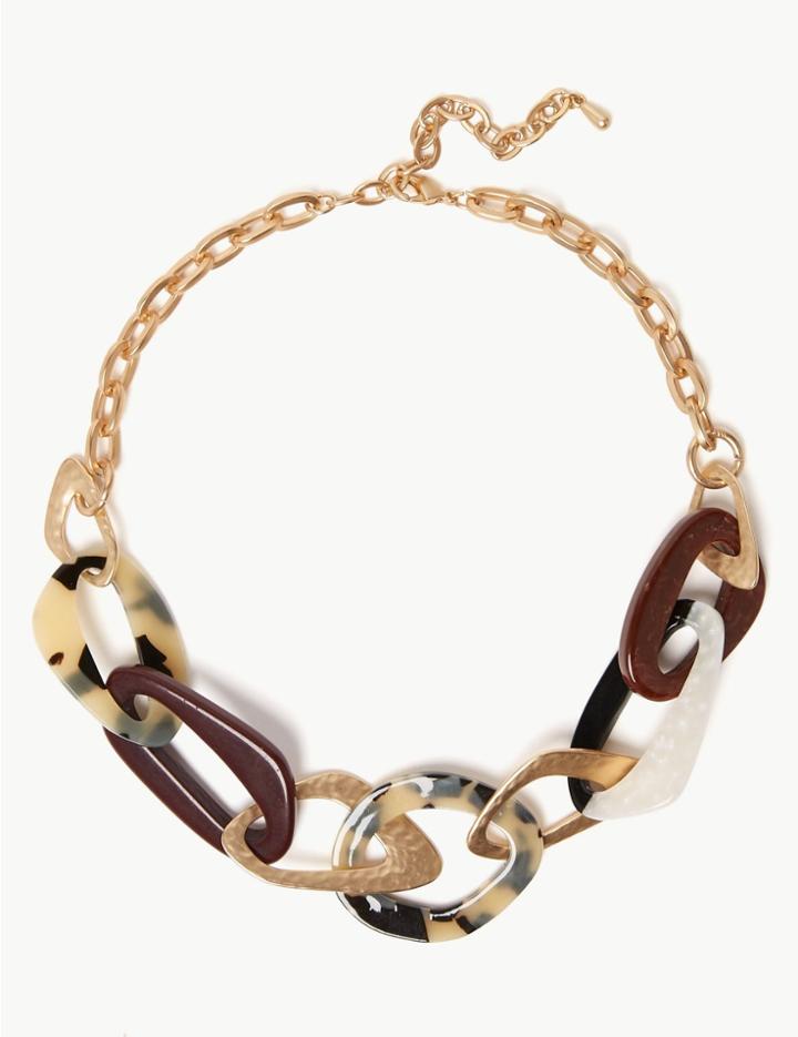 Marks & Spencer Crazy Link Skin Kind&trade; Collar Necklace Gold Mix