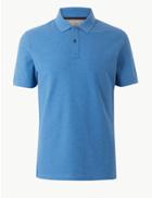 Marks & Spencer Slim Fit Pure Cotton Polo Shirt Royal Blue