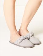 Marks & Spencer Plait Mule Slippers Grey