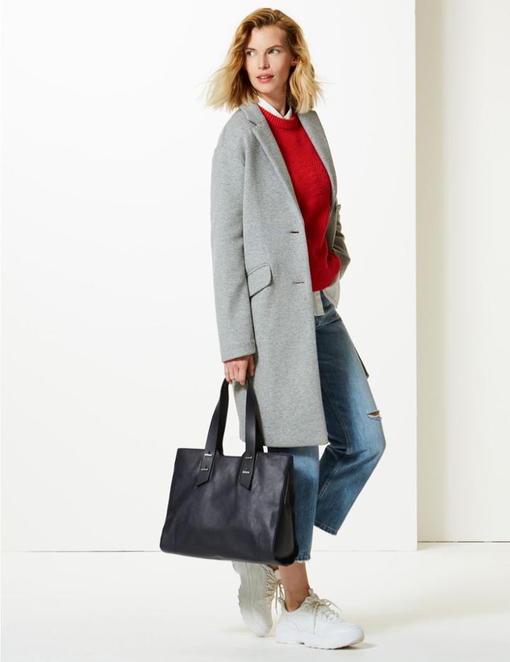 Marks & Spencer Modern Tote Bag Navy