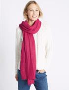 Marks & Spencer Sparkle Semi Plain Scarf Hot Pink