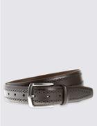 Marks & Spencer Brogue Buckle Belt Tan
