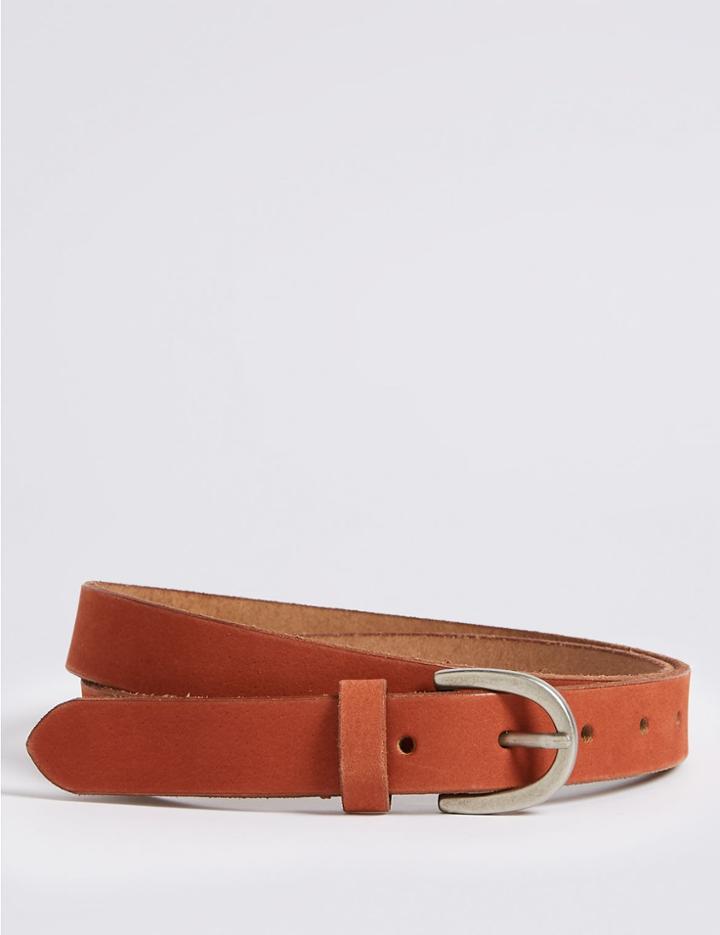 Marks & Spencer Nubuck Jeans Hip Belt Burnt Orange