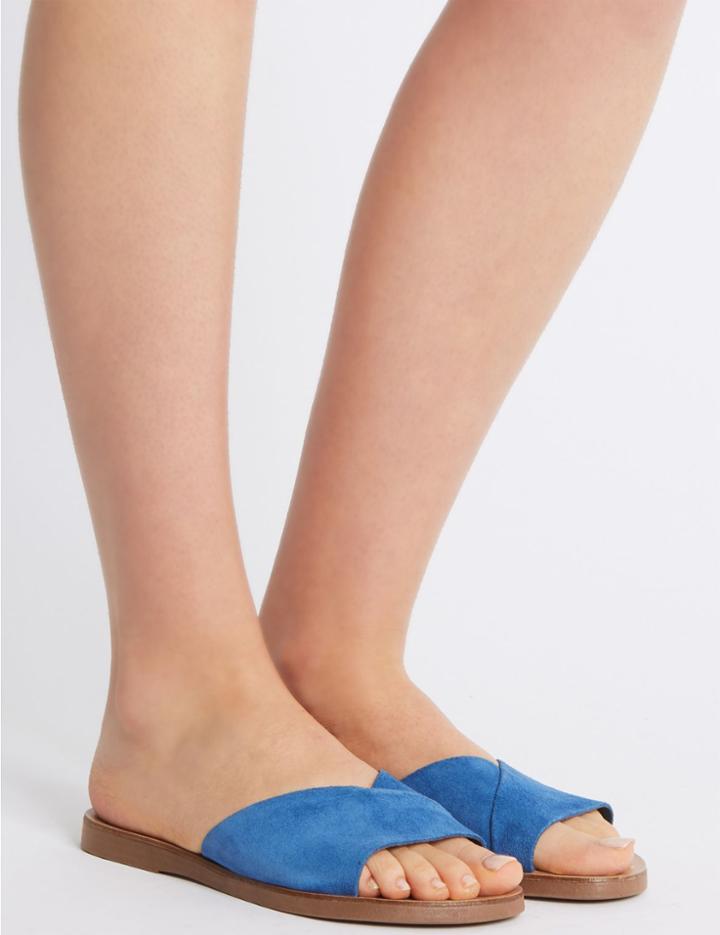 Marks & Spencer Suede Mule Sandals Light Pink
