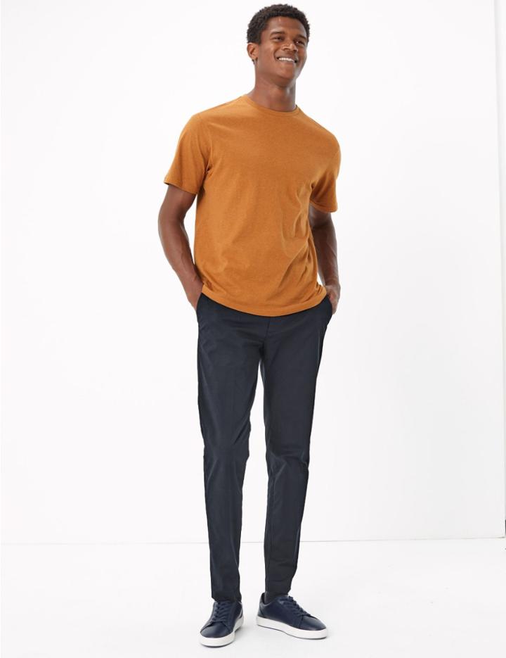 Marks & Spencer Skinny Fit Smart Chinos Navy