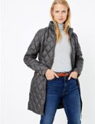 Marks & Spencer Quilted & Padded Coat Charcoal