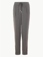 Marks & Spencer Side Stripe Tapered Leg Trousers Grey