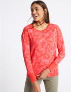 Marks & Spencer Pure Cotton Floral Print T-shirt Pink Mix