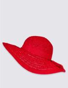 Marks & Spencer Tassel Floppy Summer Hat Red