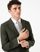 Marks & Spencer Pure Wool Checked Tailored Fit Jacket