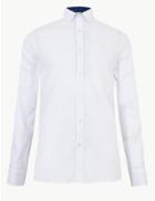 Marks & Spencer Cotton Blend Shirt White Mix