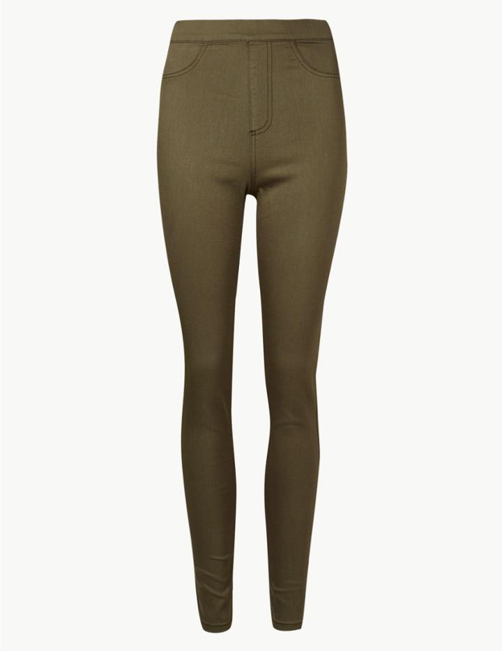 Marks & Spencer Cotton Rich Jeggings Hunter Green