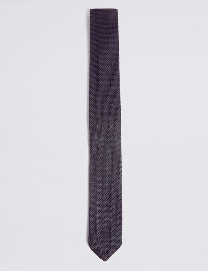 Marks & Spencer Knitted Tie Slate