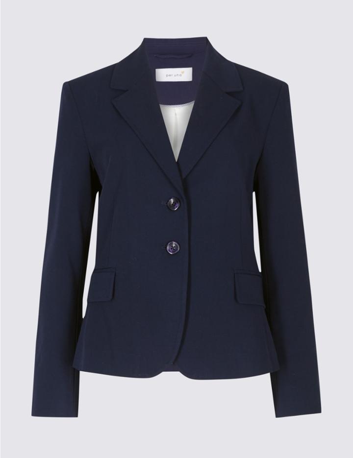 Marks & Spencer Single Breasted Blazer Navy