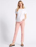 Marks & Spencer Relaxed Slim Mid Rise Jeans Lilac