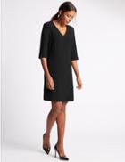 Marks & Spencer 3/4 Sleeve Tunic Dress Black