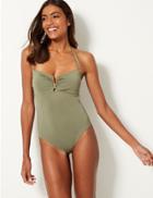 Marks & Spencer Secret Slimming&trade; Bandeau Swimsuit Khaki