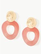 Marks & Spencer Shield Resin Disc Drop Earrings Coral