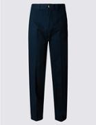 Marks & Spencer Pure Cotton Chinos With Active Waist Navy