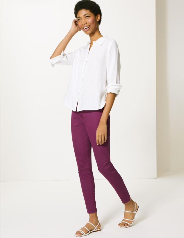 Marks & Spencer High Waist Super Skinny Jeggings Magenta