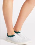 Marks & Spencer Knitted Lace-up Trainers White Mix