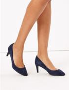 Marks & Spencer Suede Pointed Court Shoes Navy