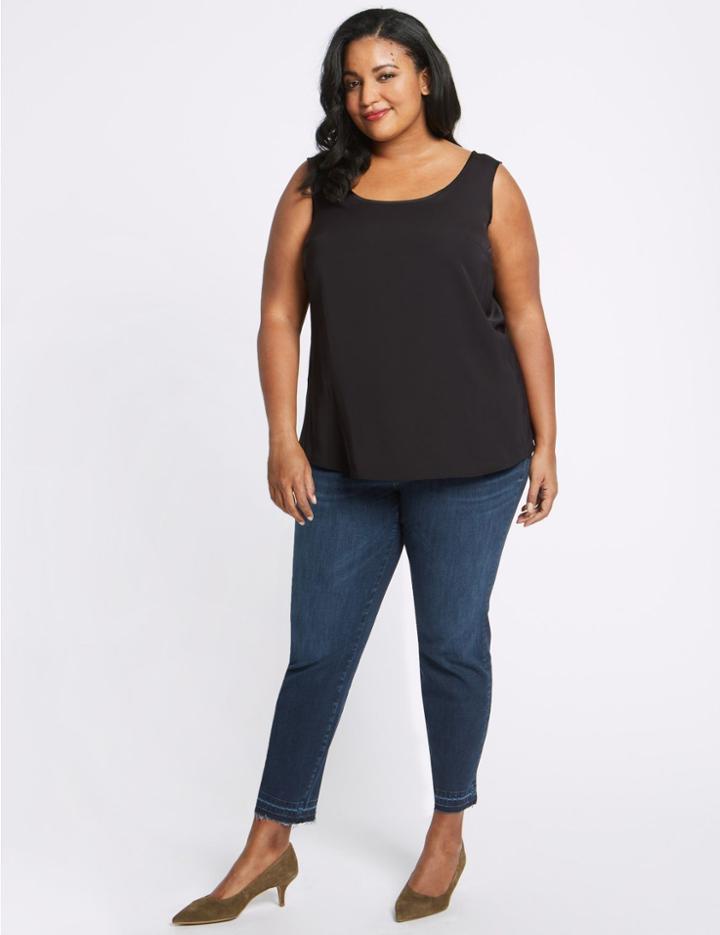Marks & Spencer Curve High Waist Super Skinny Jeans Dark Indigo Mix