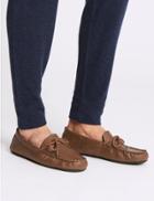 Marks & Spencer Moccasin Slippers With Freshfeet&trade; Dark Tan