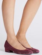Marks & Spencer Block Heel Court Shoes With Insolia Flex&reg; Berry