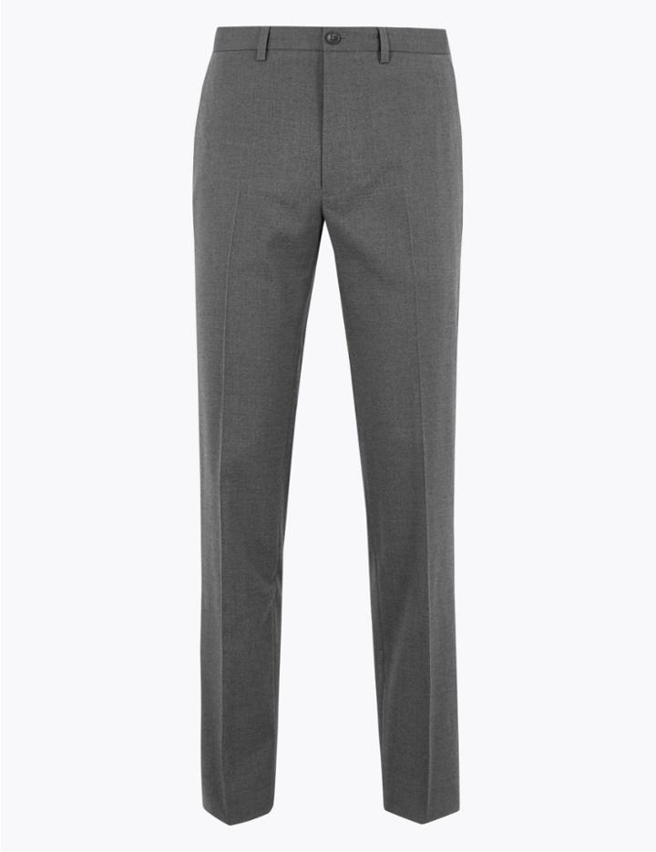 Marks & Spencer Tailored Fit Stretch Trousers Grey