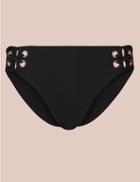 Marks & Spencer Eyelet Hipster Bikini Bottoms Black Mix