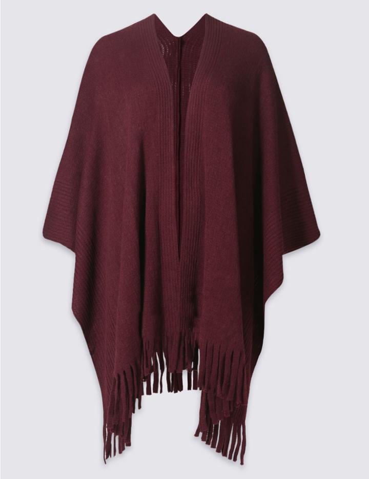 Marks & Spencer Stitch Border Wrap Berry