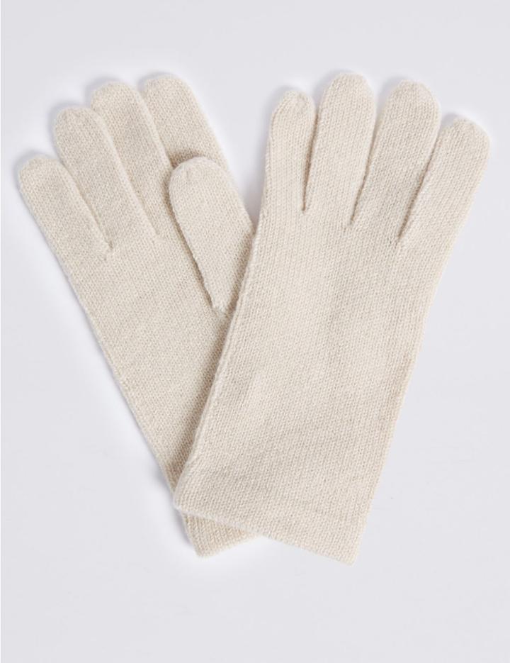 Marks & Spencer Knitted Touchscreen Gloves Natural