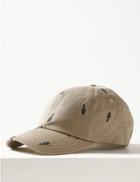 Marks & Spencer Pure Cotton Embroidered Baseball Cap Beige Mix