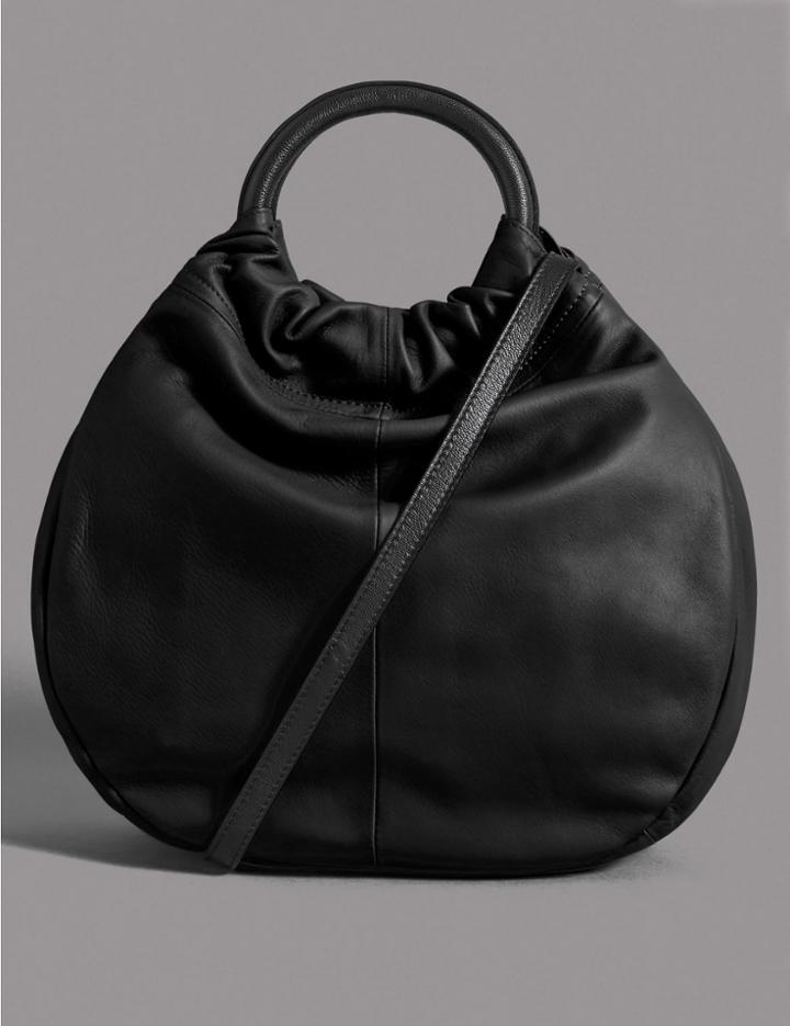 Marks & Spencer Leather Ring Tote Bag Black