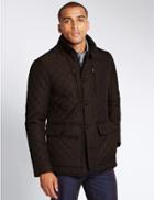 Marks & Spencer Quilted Jacket With Stormwear&trade; Chocolate