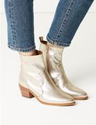 Marks & Spencer Leather Western Boots Metallic
