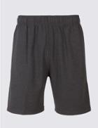 Marks & Spencer Elastic Waist Sweat Shorts Charcoal Mix