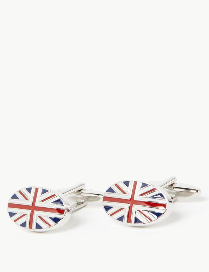 Marks & Spencer Union Jack Cufflinks Blue/white